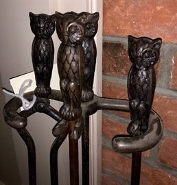 Owl Fireplace Set