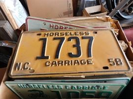 Series of North Carolina Horseless Carriage License Plates