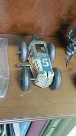 Wind-up Tin Litho Racer