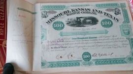 Railroad Stock Certificates