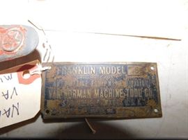Old Franklin Nameplate