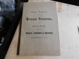 Early Wood Taber & Morse Steam Engine Catalogue 
