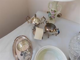 Silverplated Creamer and Sugar