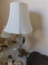 Ornate Brass and Glass Lamp