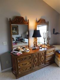 Dresser with Double Mirrors