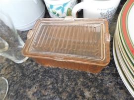 Pink Depression Refrigerator Dish