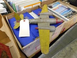 Old Toy Wooden Bomber Plane