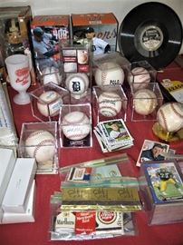 Edison Record, Baseball, Hockey and Football Memorabilia, Bobble Heads, etc.