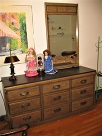 Mid Century Dresser with Mirror by American Martinsville