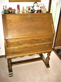 Drop Front Writing Desk, Miniature Oriental Collectibles