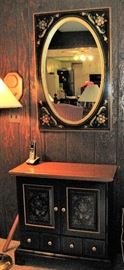 Ethan Allen Foyer Cabinet and Matching Mirror