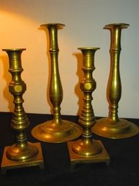 Group of antique candlesticks