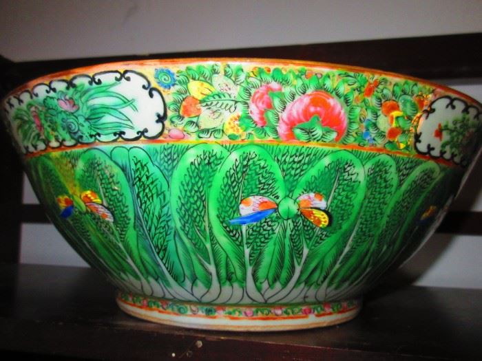 Detail of antique Chinese porcelain bowl