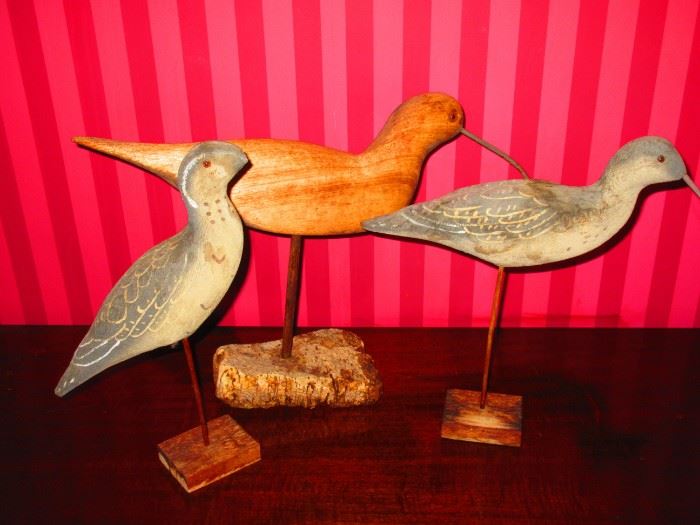 Hand Carved Shore Birds