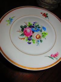 Group of antique porcelain plates, French