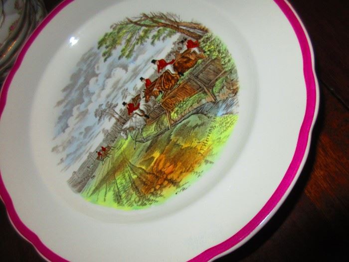 Spode hunt scene chargers