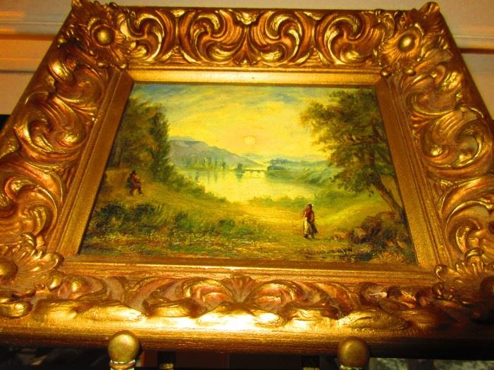 19th C. Oil on Board, Unsigned
