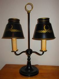 Tole double student lamp