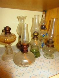 Vintage and antique oil fairy lamps