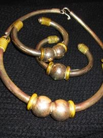 Group of Sterling and brass Taxco jewelry