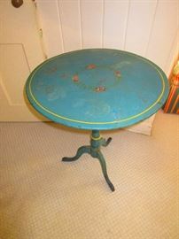 Hand Painted Pedestal Table
