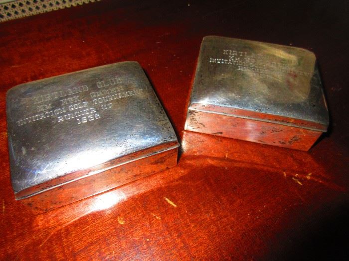 Sterling Commemorative Cigarette Boxes