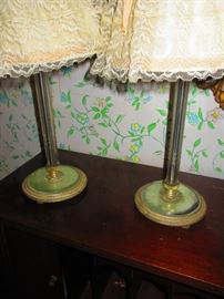 Pair of Art Deco Boudoir Lamps