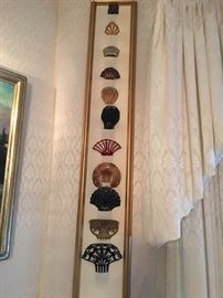Framed Collection of Antique Combs 