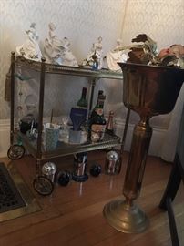 Wonderful brass tea cart 