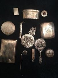 Sterling Silver dresser items 