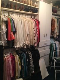 Closets full, neatly hung, well  cared for. Nice clean condition. 
