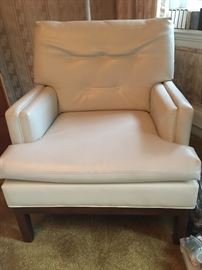 Great condition. White leather chair 