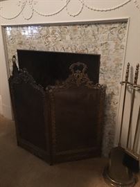 Pretty fireplace screen