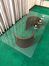 MCM, thick glass and thicker wood.  