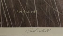 "Fox" R M Gill Signed and Numbered Litho