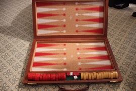 Bakelite backgammon set