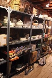 Lots of baskets, vases, kitchen items.....