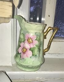 Hand painted vintage pitcher