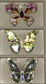 Vintage butterfly pins