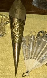  Metal Thistle fireplace match holder 