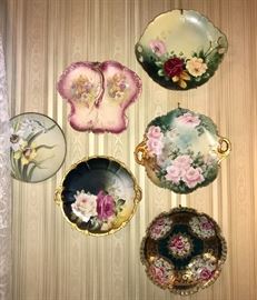 Large Vintage quality hand painted plates