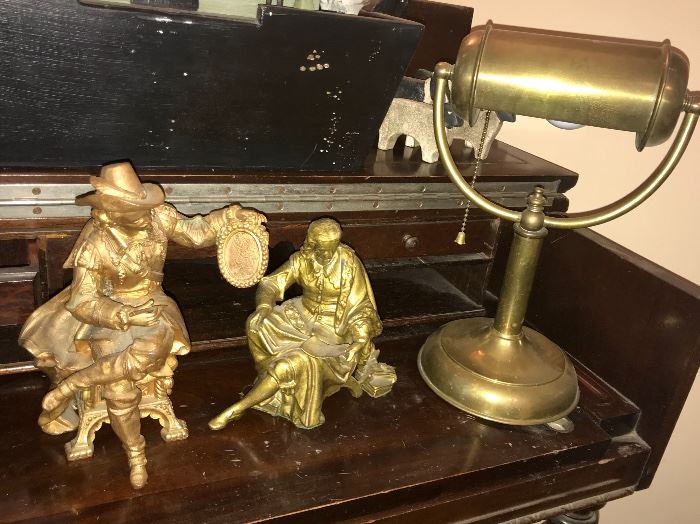 Brass office desk lamp 