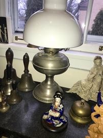 Brass and Glass Hurricane lamp