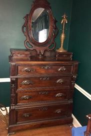 Outstanding Antique dresser with mirror