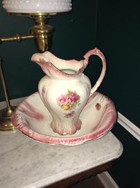Antique Pitcher and Bowl-used with a washstand
