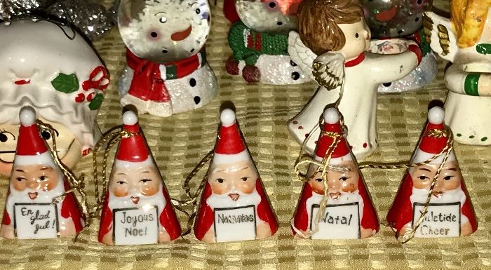 Vintage  ceramic Christmas Santas
