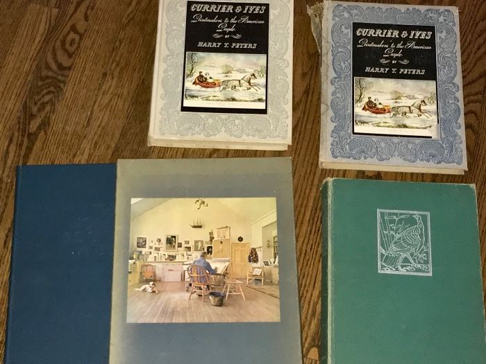  Vintage large Currier and Ives books