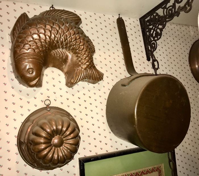 Copper molds and pot
