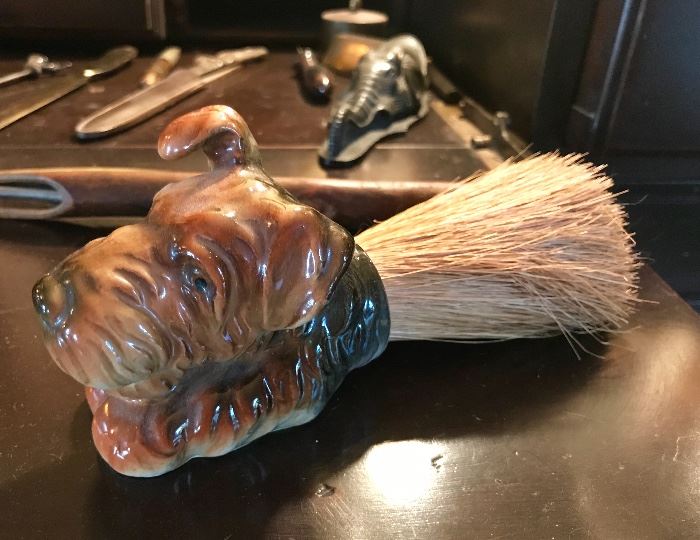 Marutomoware Scottie dog shaving brush 