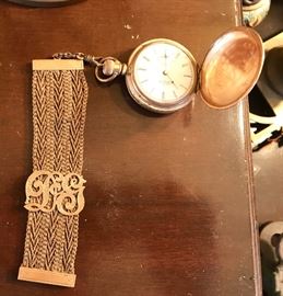 Vintage ladies watch fob and Vintage Elgin pocket watch (sold separately)
